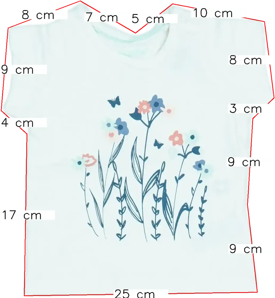 Fehér Lupilu Póló EU 68 / UK 3-6 hónap / US 3-6 hónap