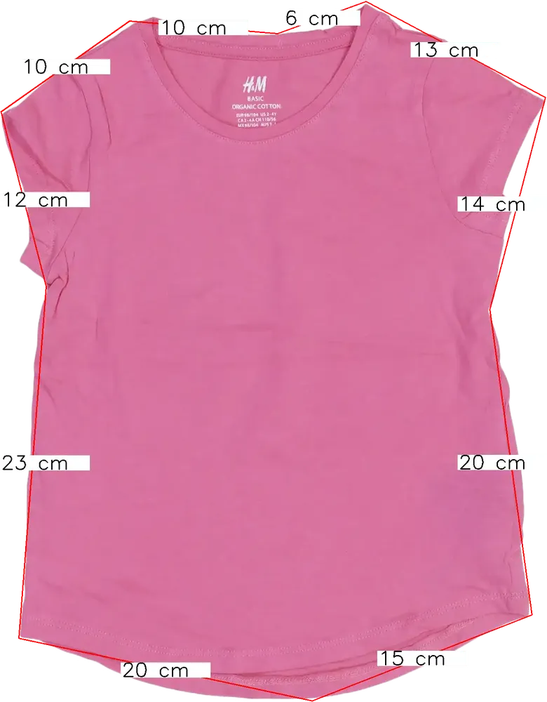 Rózsaszín H&amp;M Póló EU 104 / UK 4 év / US 4T/XS