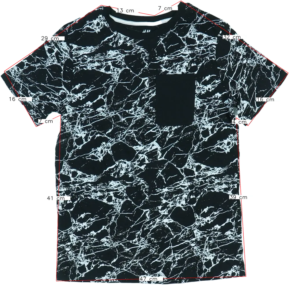 Fekete H&amp;M Póló EU 164 / UK 14 év / US 14 év/XL