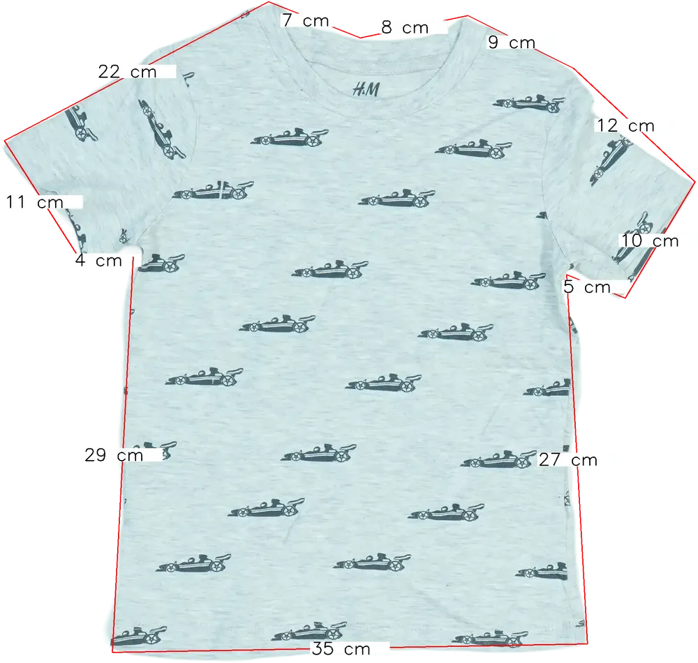 Szürke H&amp;M Póló EU 116 / UK 6 év / US 6 év/S