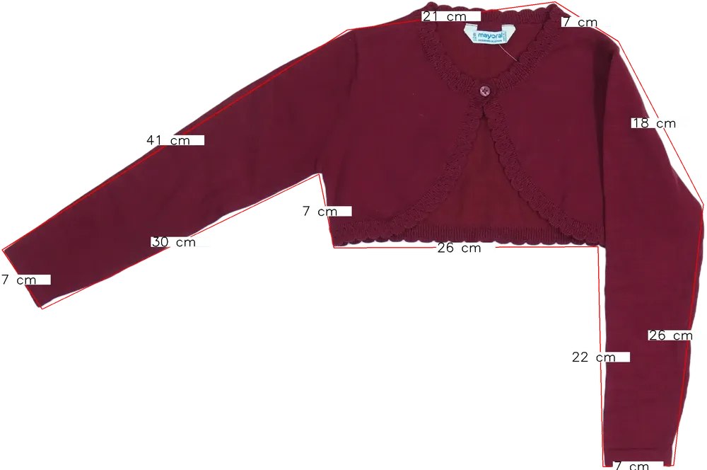 Bordó Mayoral Bolero EU 116 / UK 6 év / US 6 év/S