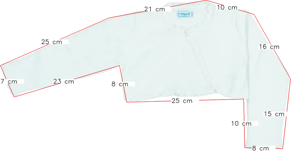 Fehér Mayoral Bolero EU 104 / UK 4 év / US 4T/XS