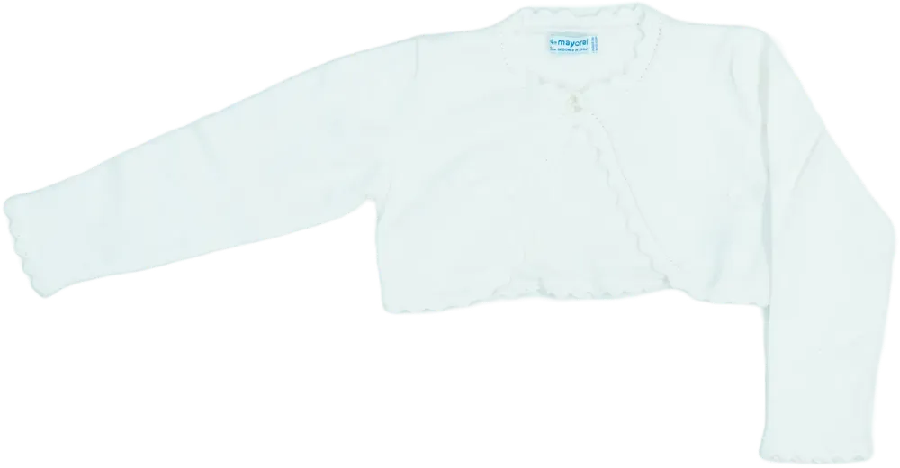 Fehér Mayoral Bolero EU 104 / UK 4 év / US 4T/XS