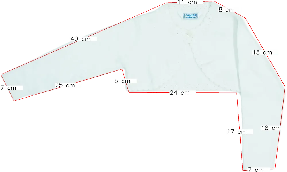 Fehér Mayoral Bolero EU 98 / UK 3 év / US 3T