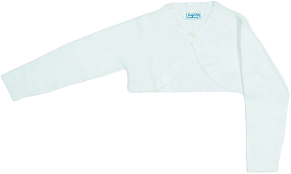 Fehér Mayoral Bolero EU 98 / UK 3 év / US 3T