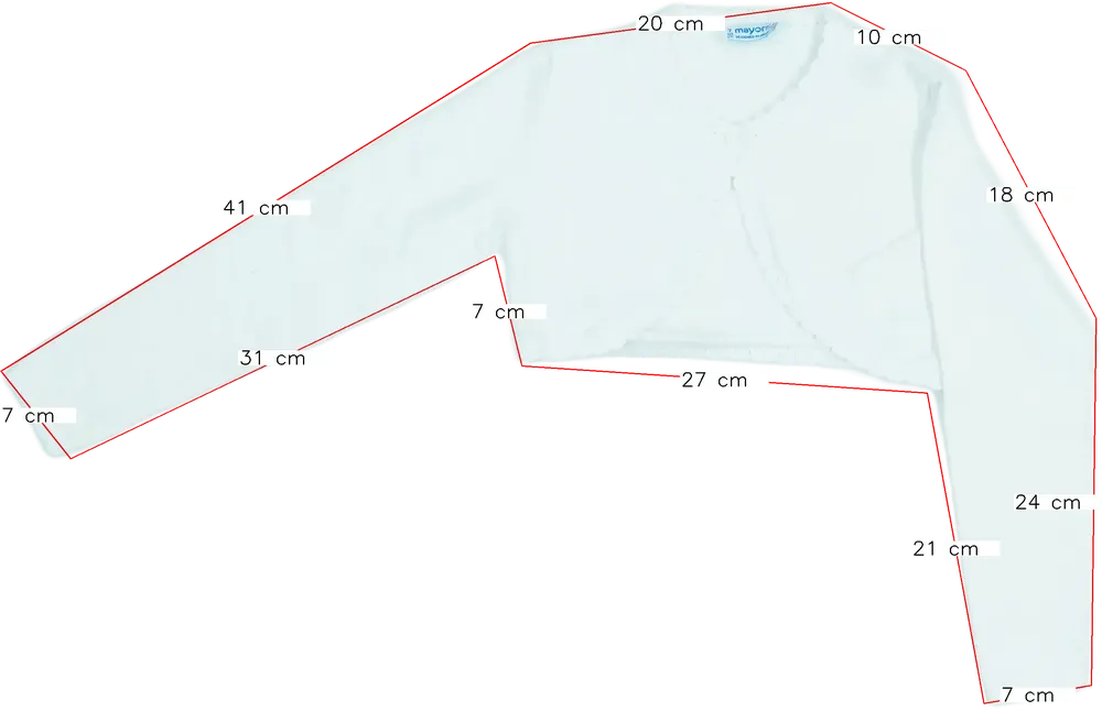 Fehér Mayoral Bolero EU 122 / UK 7 év / US 7 év/M