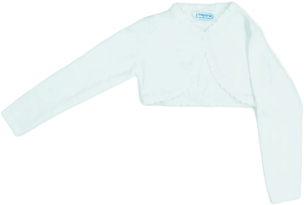 Fehér Mayoral Bolero EU 98 / UK 3 év / US 3T
