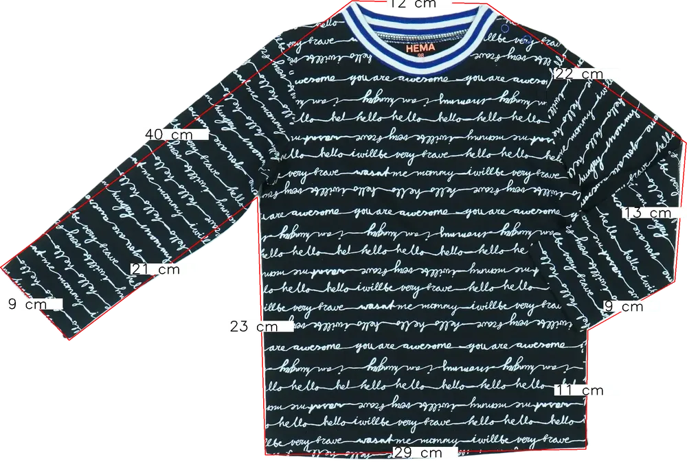 Fekete Hema Hosszú ujjú felső EU 98 / UK 3 év / US 3T