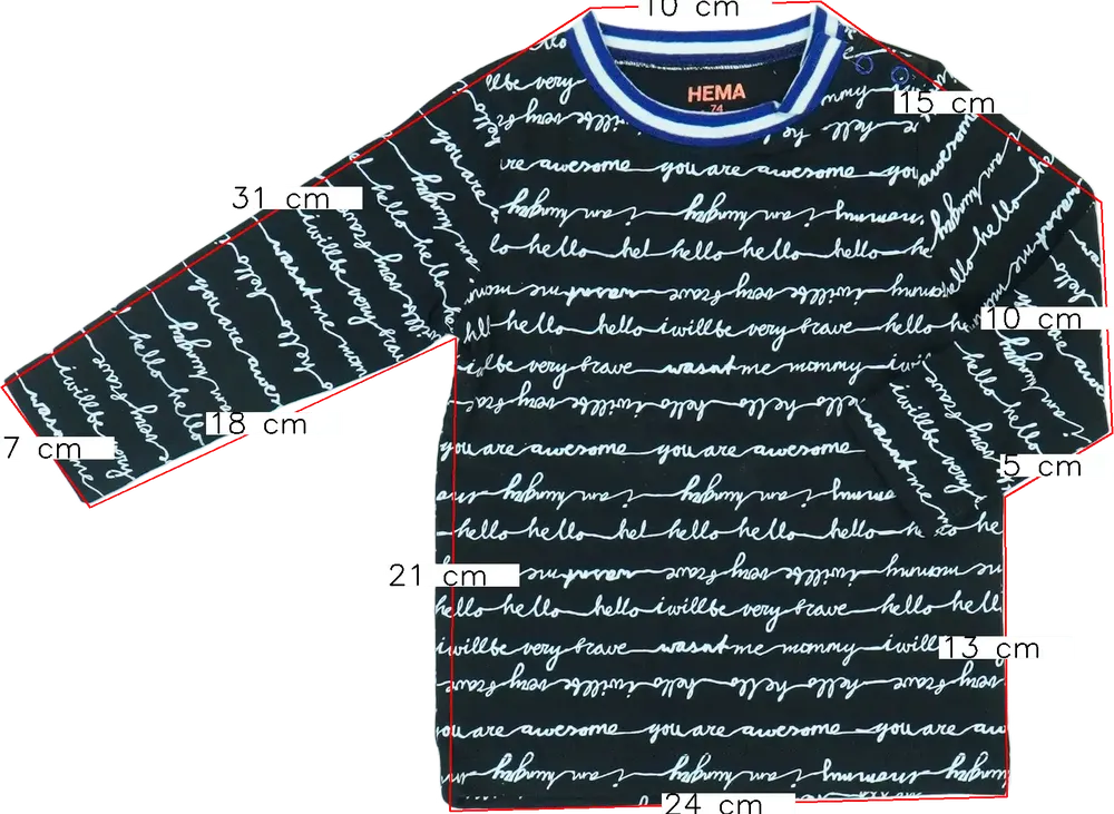 Fekete Hema Hosszú ujjú felső EU 74 / UK 6-9 hónap / US 6-9 hónap