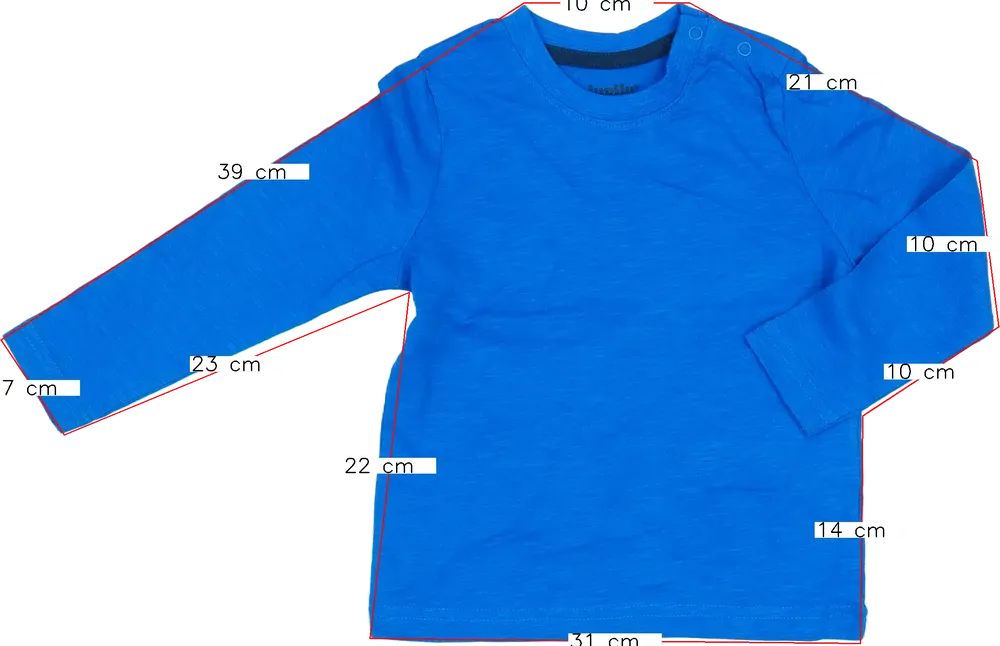 Kék Lupilu Hosszú ujjú felső EU 92 / UK 2 év / US 2T