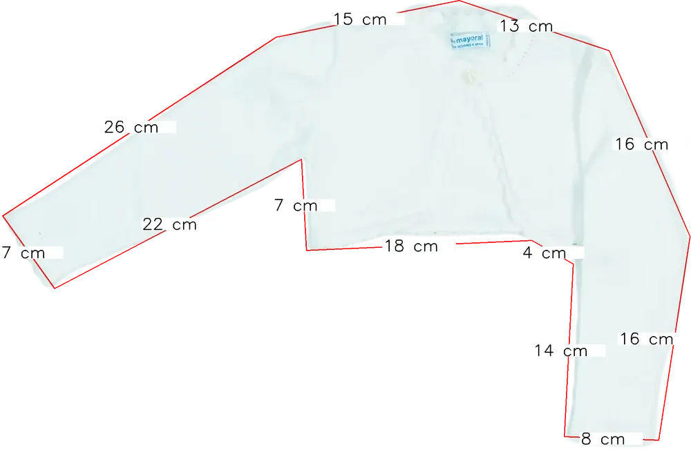 Fehér Mayoral Bolero EU 86 / UK 12-18 hónap / US 18 hónap