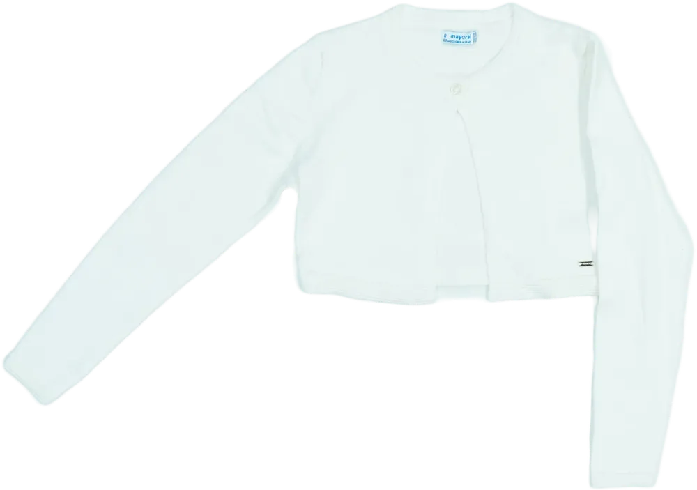 Fehér Mayoral Bolero EU 128 / UK 8 év / US 8 év/M
