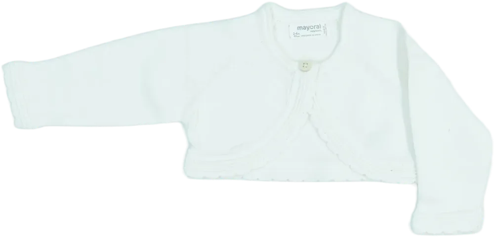 Fehér Mayoral Bolero EU 68 / UK 3-6 hónap / US 3-6 hónap