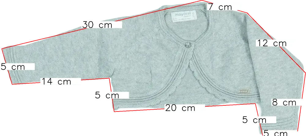 Szürke Mayoral Bolero EU 68 / UK 3-6 hónap / US 3-6 hónap