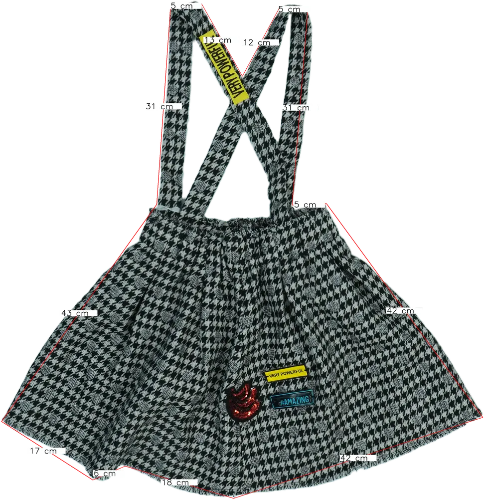 Zöld Gaialuna Kantáros szoknya EU 140 / UK 10 év / US 10 év/L