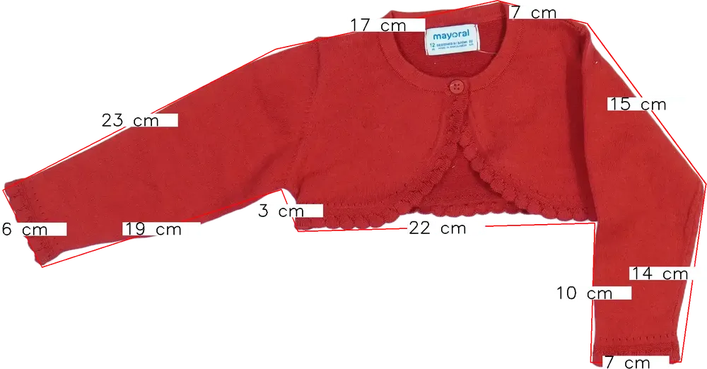 Piros Mayoral Bolero EU 80 / UK 9-12 hónap / US 12 hónap
