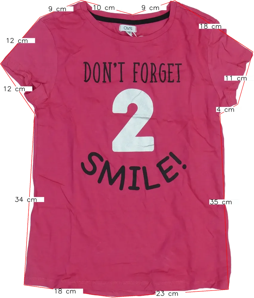 Rózsaszín OVS Póló EU 152 / UK 12 év / US 12 év/L