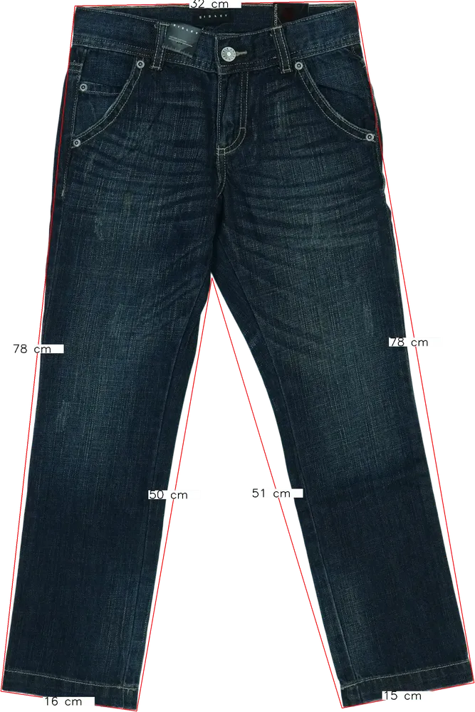 Kék Sisley Farmernadrág EU 128 / UK 8 év / US 8 év/M