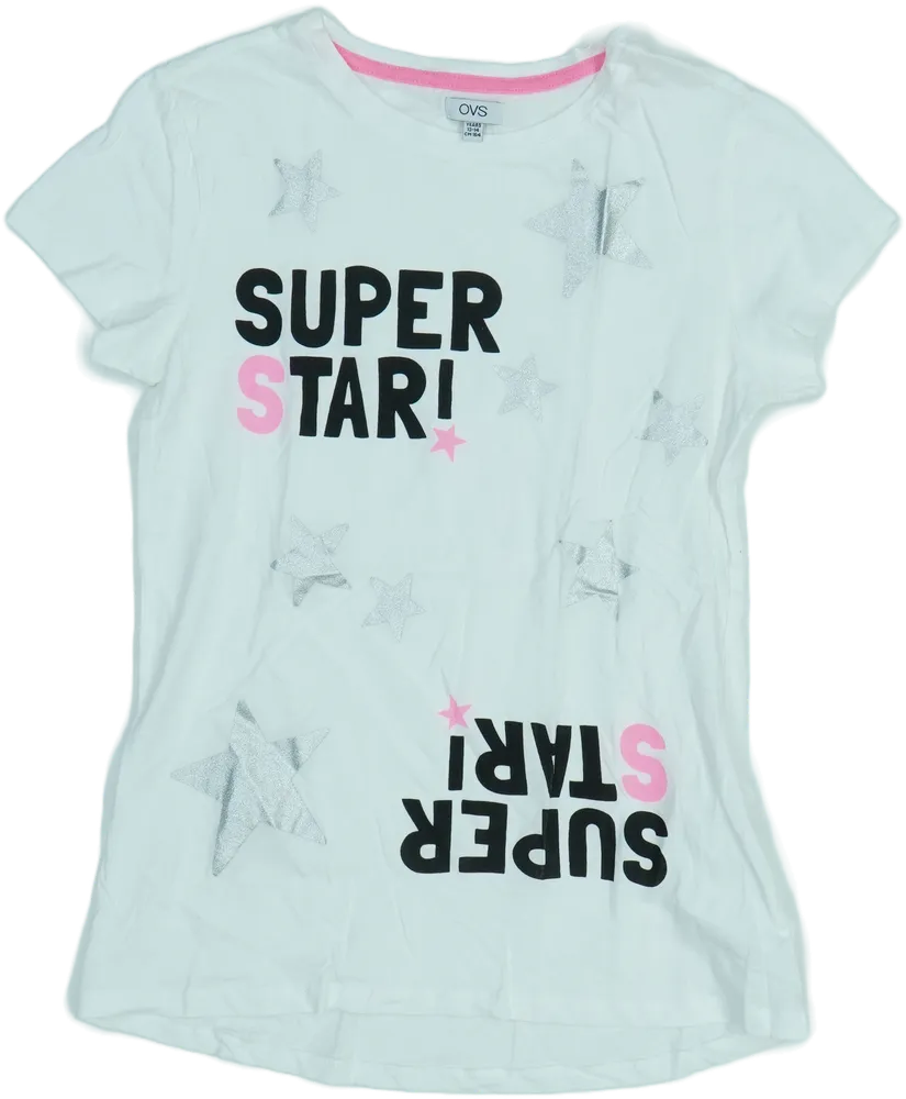 Fehér OVS Póló EU 164 / UK 14 év / US 14 év/XL