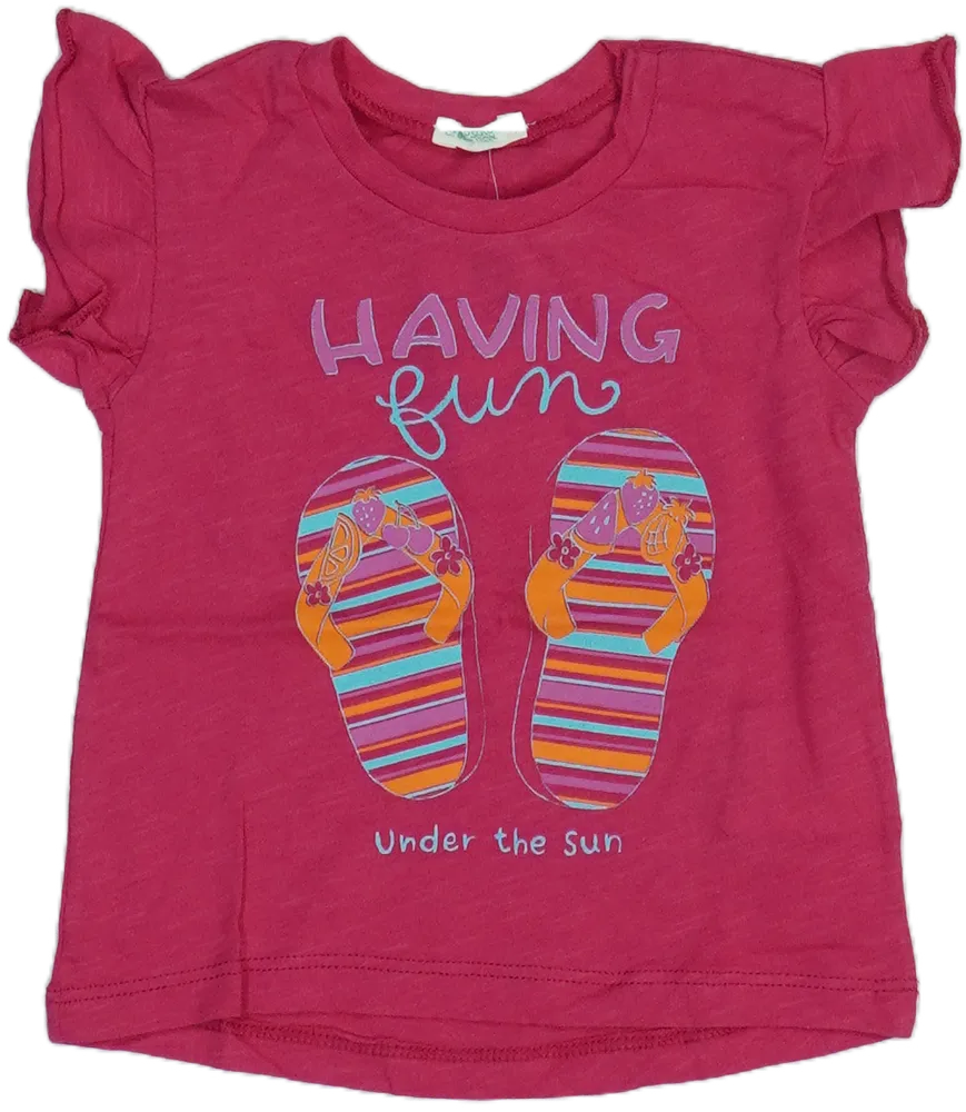 Rózsaszín Benetton Póló EU 68 / UK 3-6 hónap / US 3-6 hónap