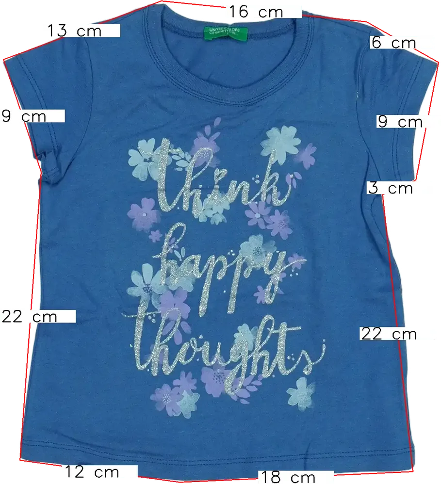 Kék Benetton Póló EU 86 / UK 12-18 hónap / US 18 hónap