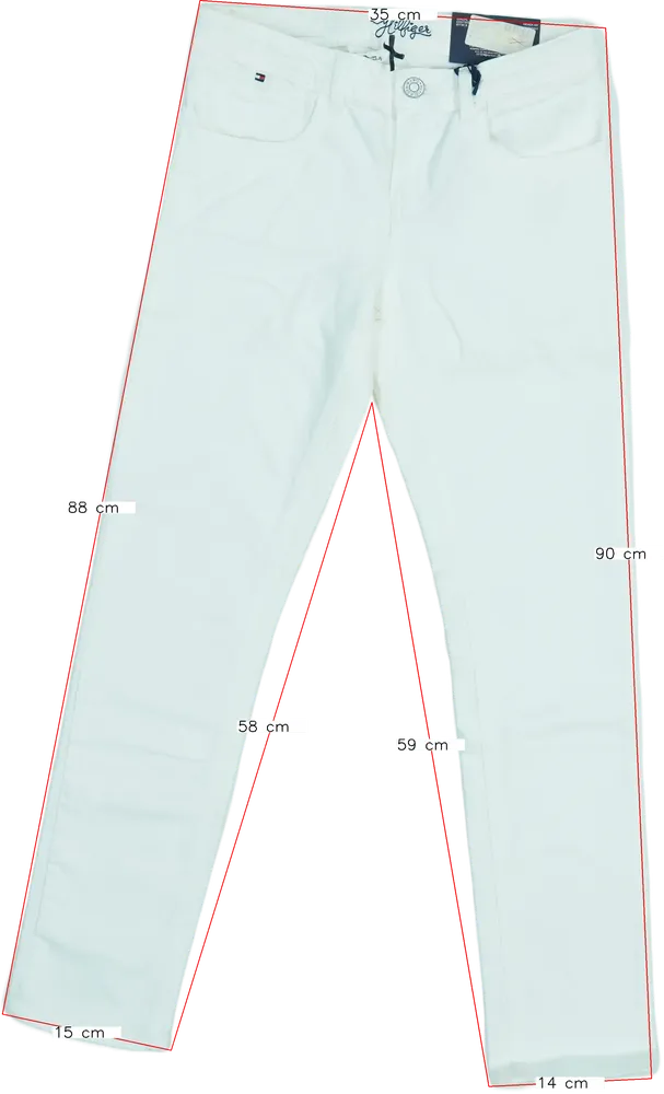 Fehér Tommy Hilfiger Hosszúnadrág EU 152 / UK 12 év / US 12 év/L