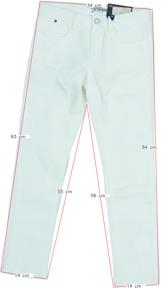 Fehér Tommy Hilfiger Hosszúnadrág EU 140 / UK 10 év / US 10 év/L