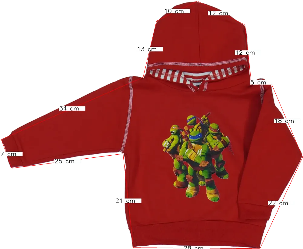 Red Punt Basic Hoodie EU 92 / UK 2 years / US 2T