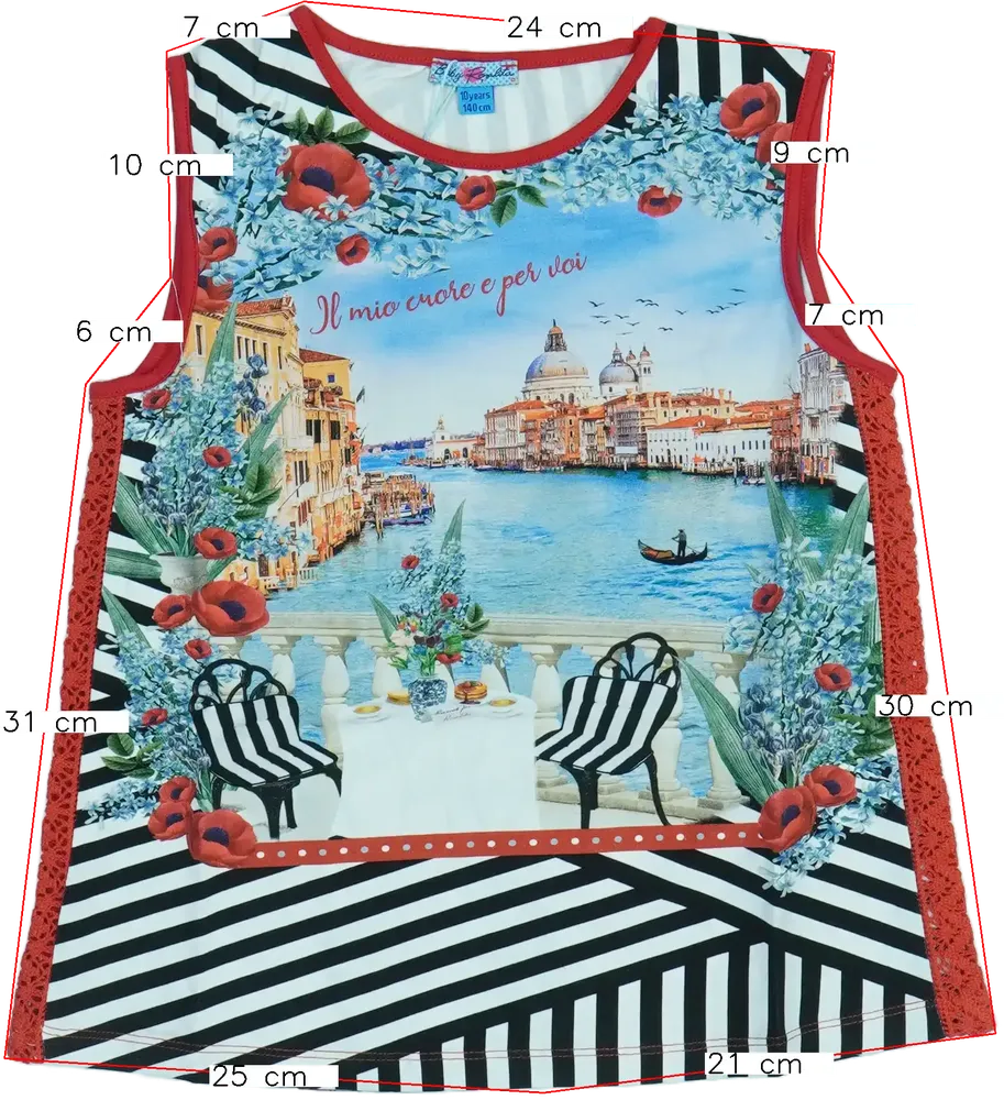 Kék Rosalita Tunika EU 140 / UK 10 év / US 10 év/L