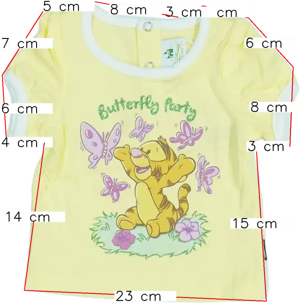 Sárga Disney Póló EU 62 / UK 0-3 hónap / US 0-3 hónap