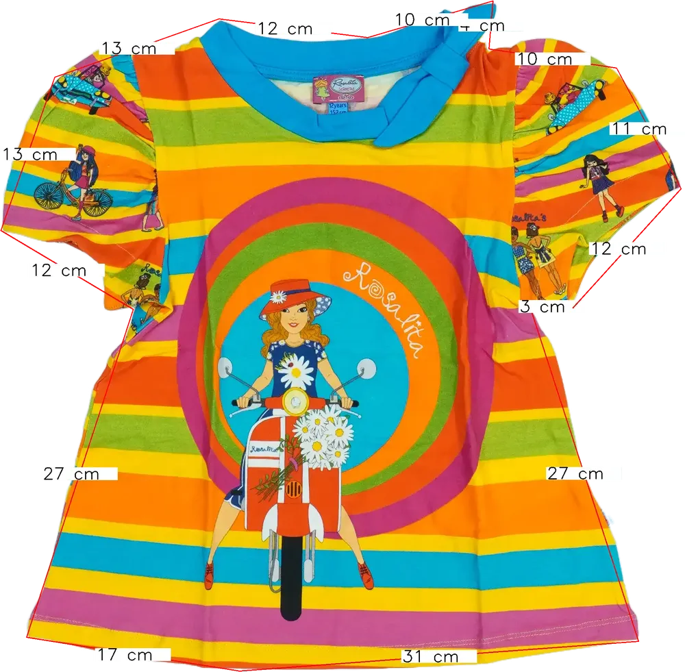 Többszínű Rosalita Tunika EU 152 / UK 12 év / US 12 év/L