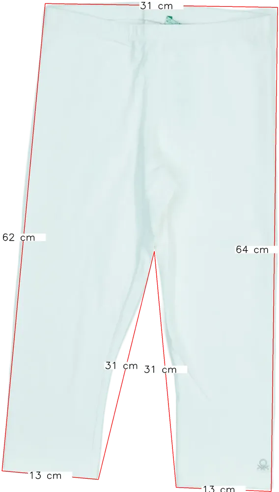 Fehér Benetton Leggings EU 152 / UK 12 év / US 12 év/L