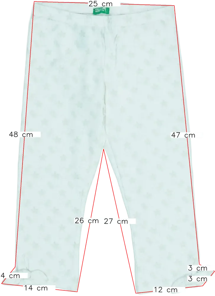 Fehér Benetton Leggings EU 122 / UK 7 év / US 7 év/M