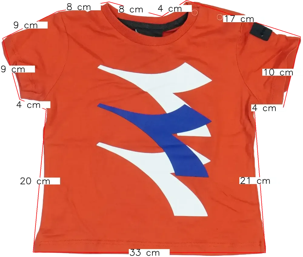 Piros Diadora Póló EU 98 / UK 3 év / US 3T