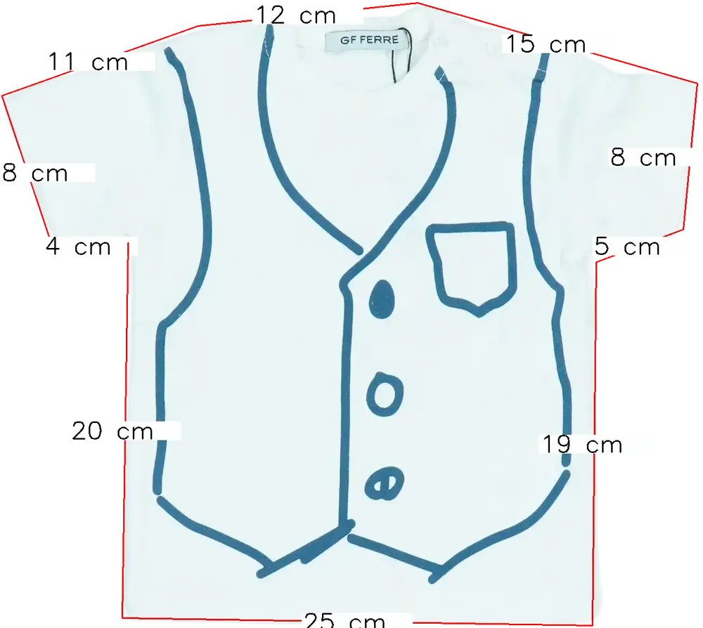 Fehér GF Ferré Póló EU 74 / UK 6-9 hónap / US 6-9 hónap