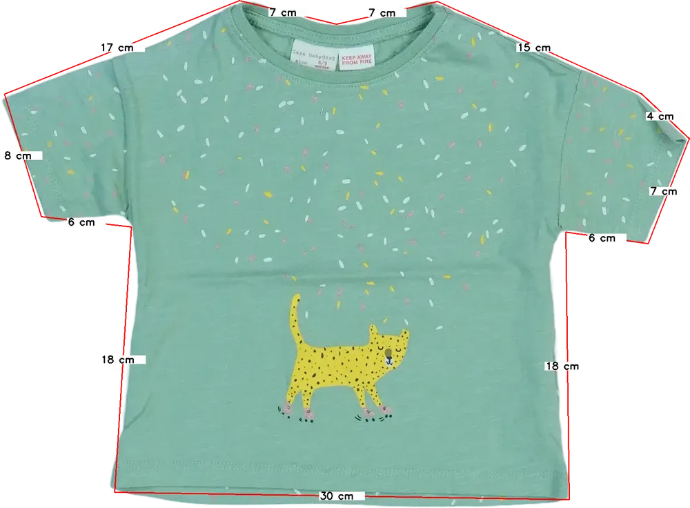 Zöld Zara Póló EU 74 / UK 6-9 hónap / US 6-9 hónap