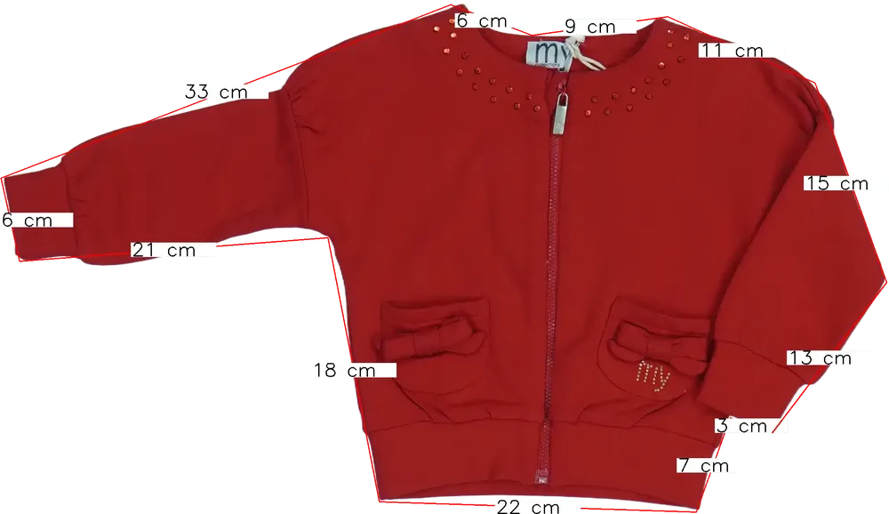 Piros My Collections Pulóver EU 80 / UK 9-12 hónap / US 12 hónap