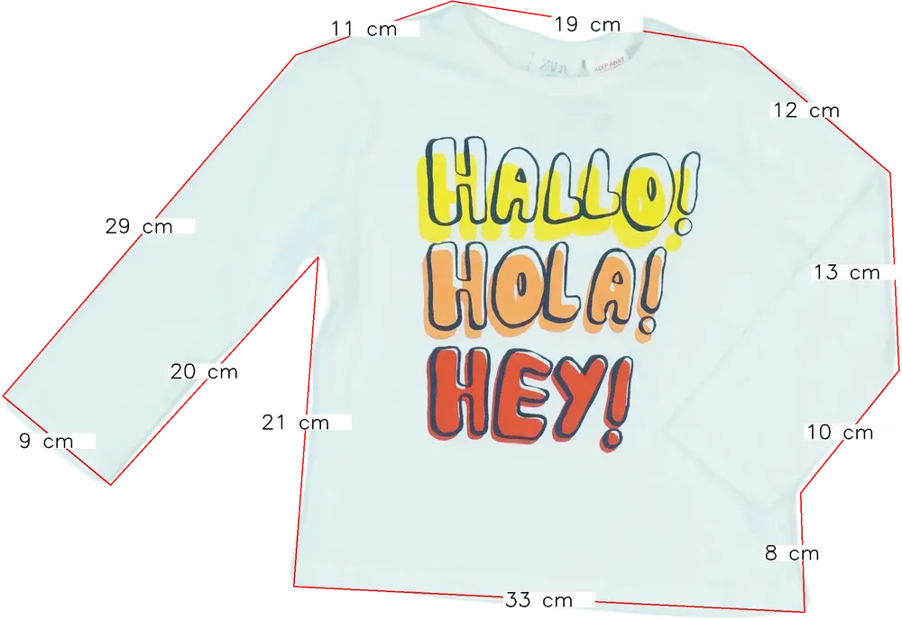 Fehér Zara Hosszú ujjú felső EU 86 / UK 12-18 hónap / US 18 hónap