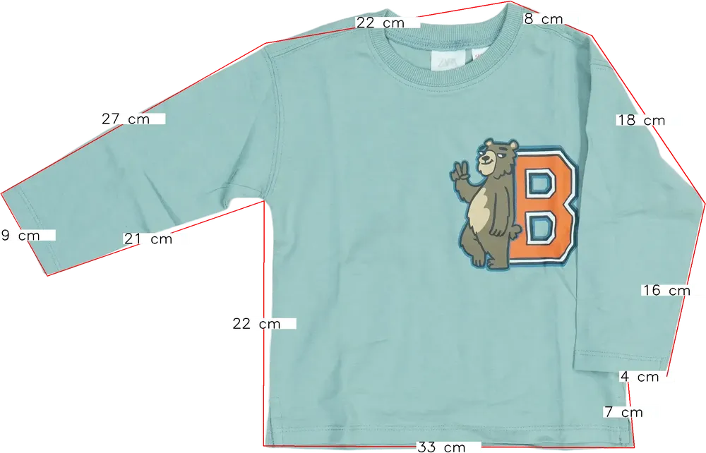 Kék Zara Hosszú ujjú felső EU 92 / UK 2 év / US 2T