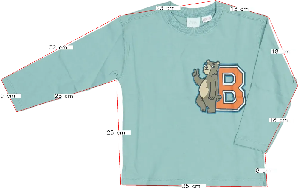 Kék Zara Hosszú ujjú felső EU 104 / UK 4 év / US 4T/XS