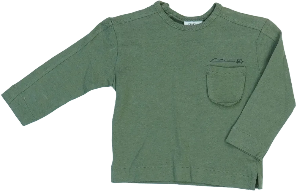 Zöld Zara Hosszú ujjú felső EU 68 / UK 3-6 hónap / US 3-6 hónap