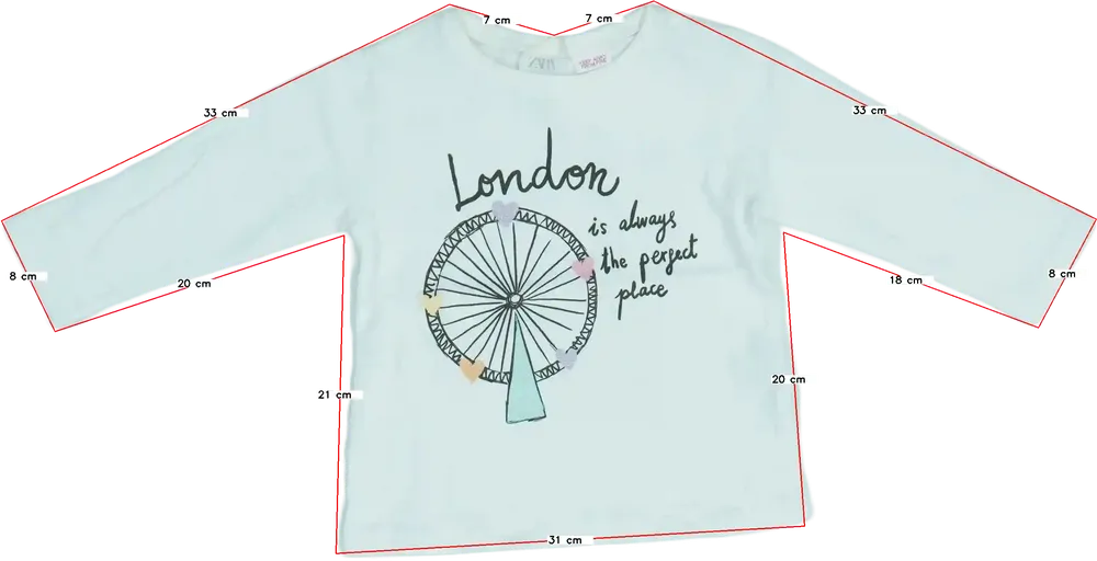 Fehér Zara Hosszú ujjú felső EU 80 / UK 9-12 hónap / US 12 hónap