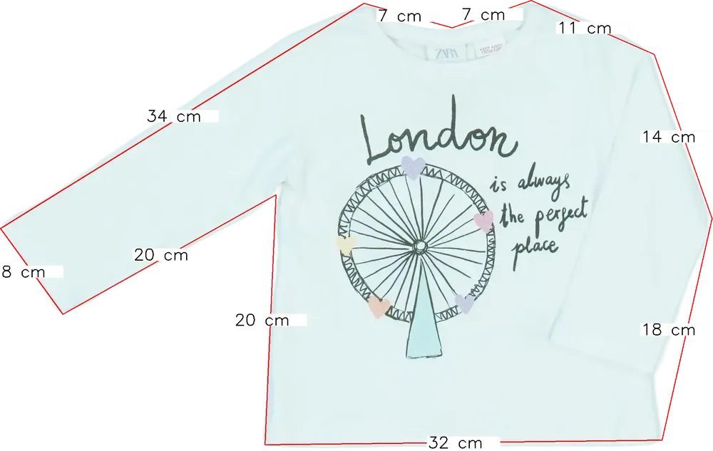 Fehér Zara Hosszú ujjú felső EU 86 / UK 12-18 hónap / US 18 hónap