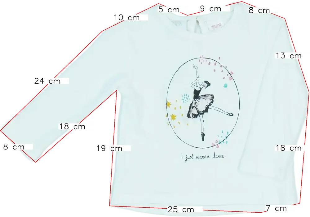 Fehér Zara Hosszú ujjú felső EU 80 / UK 9-12 hónap / US 12 hónap