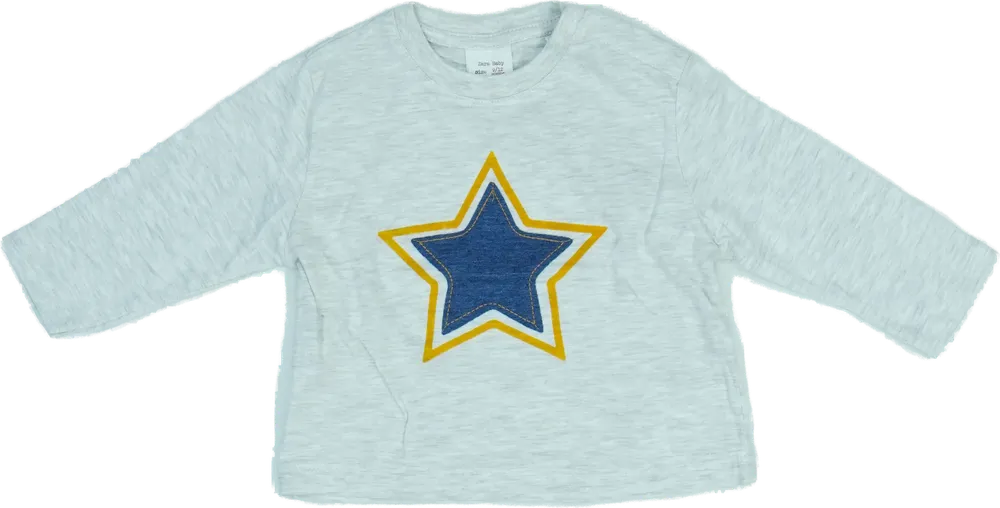 Szürke Zara Hosszú ujjú felső EU 80 / UK 9-12 hónap / US 12 hónap