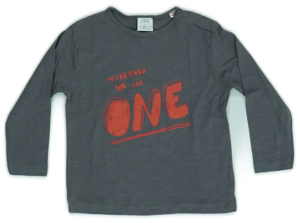 Szürke Zara Hosszú ujjú felső EU 110 / UK 5 év / US 5 év/XS