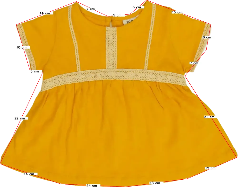Sárga Zara Tunika EU 98 / UK 3 év / US 3T