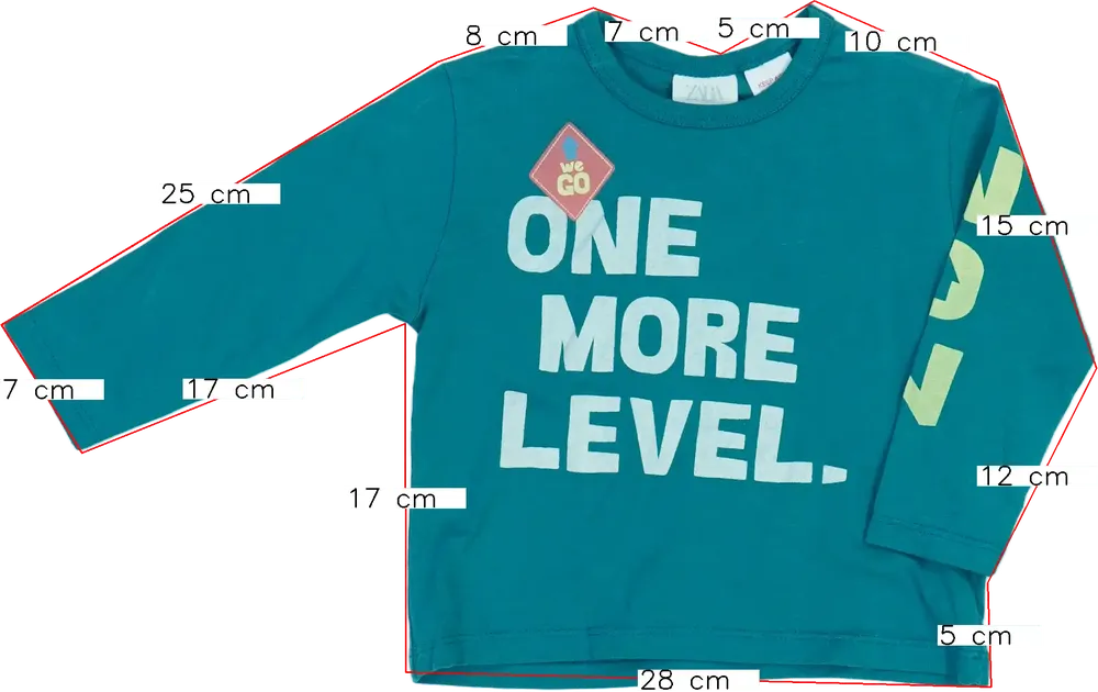 Zöld Zara Hosszú ujjú felső EU 68 / UK 3-6 hónap / US 3-6 hónap