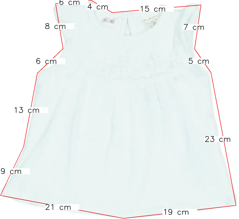Fehér Zara Blúz EU 86 / UK 12-18 hónap / US 18 hónap
