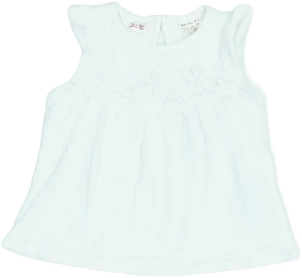 Fehér Zara Blúz EU 86 / UK 12-18 hónap / US 18 hónap
